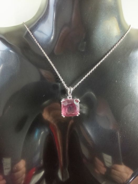 Fio Prata 925 c/ Safira Padparadscha Peça única e exclusiva PedrasePra