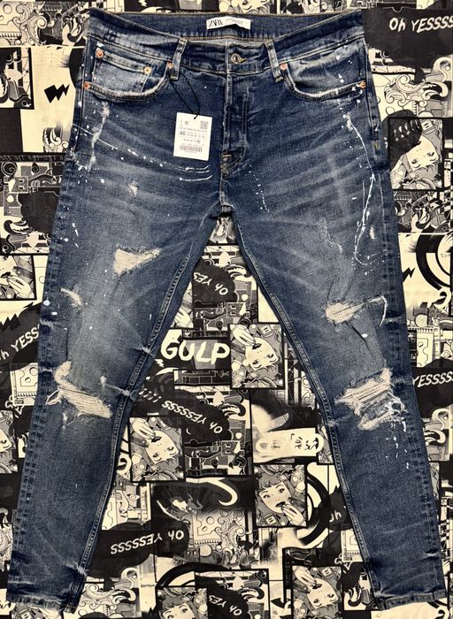 Джинси ZARA Man Ripped Skinny