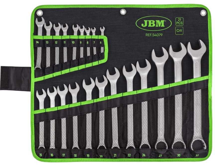CONJUNTO DE 21 CHAVES COMBINADAS: BOCA-LUNETA  REF: 54079