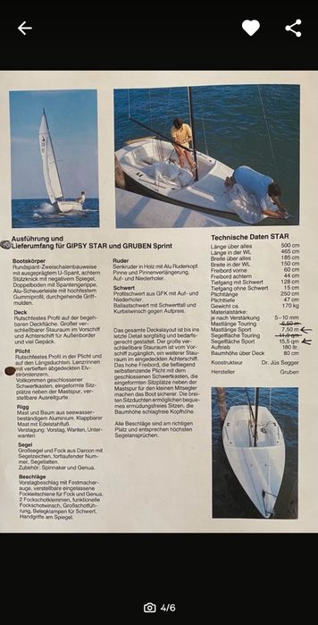 Żaglówka z Niemieckiej stoczni gruben ,Gipsy Star z przyczepami