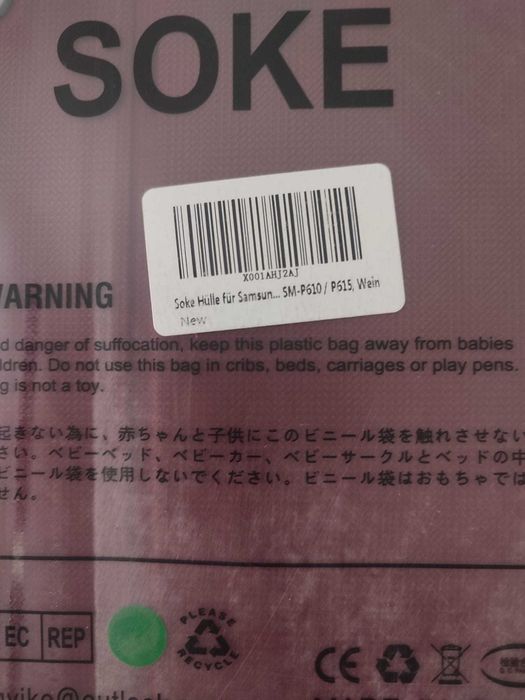 Capa SOKE Tablet Samsung SM-P610/P615 Ainda selado