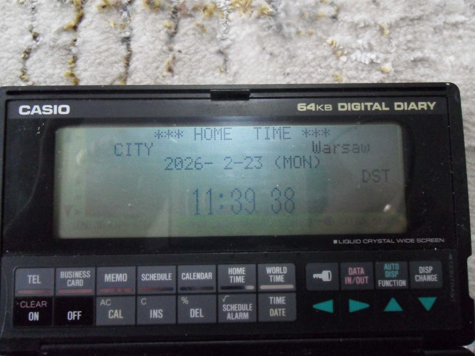 Organizer CASIO SF-7500, 64kB Digital Diary (cyfrowy dziennik)