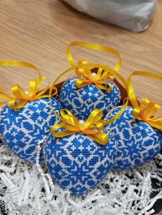 Новорічні кульки ручної роботи