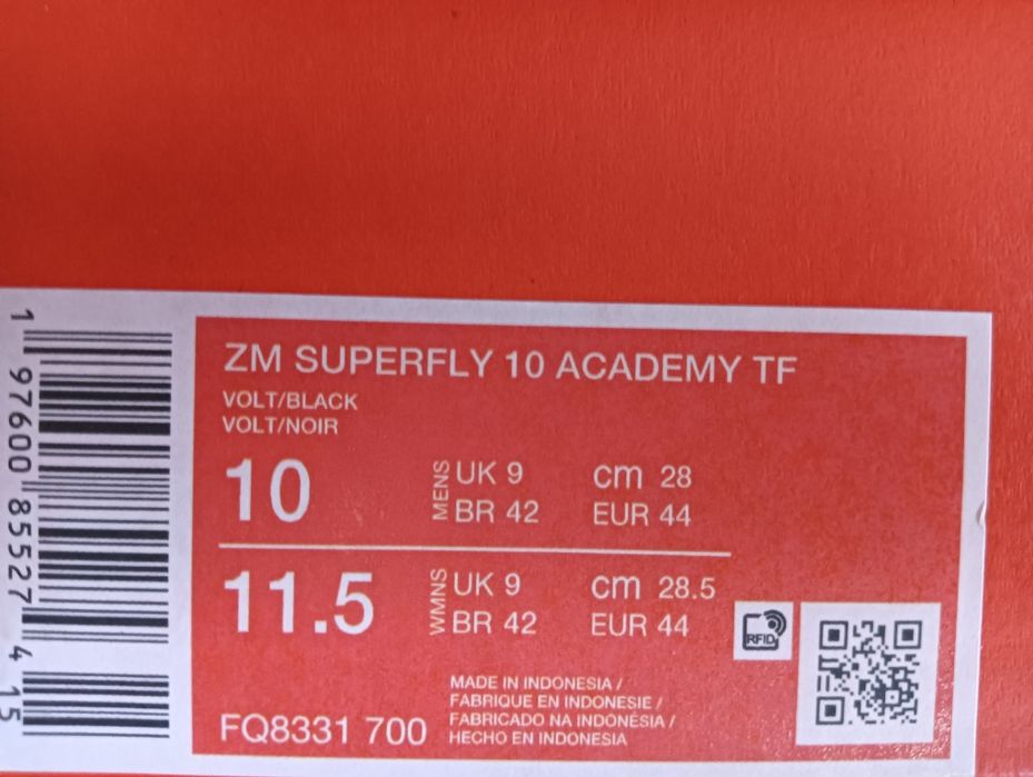 Buty Piłkarskie Korki Nike Zoom Mercurial Superfly 10 Academy TF nowe