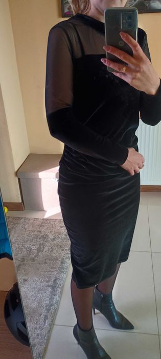 Sukienka ciążowa aksamitna s