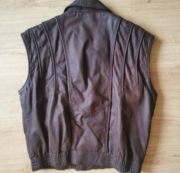 Kamizelka skóra naturalna Berto Lucci, męska r. 56