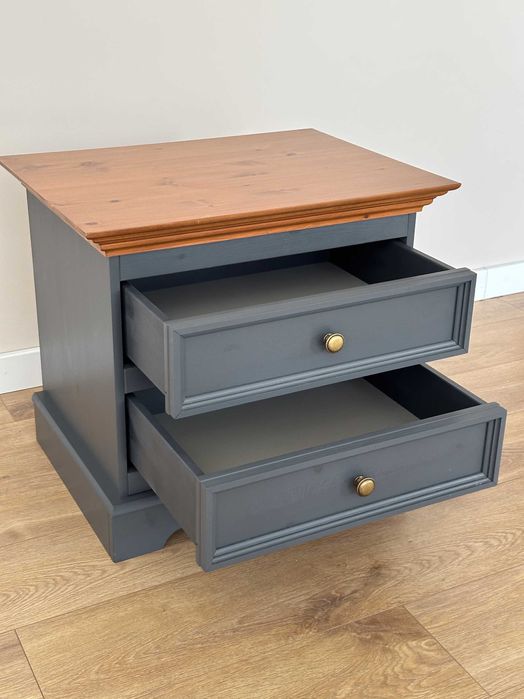 Grafitowa szafka nocna | zmontowana, okazja, outlet, 600 zł taniej !