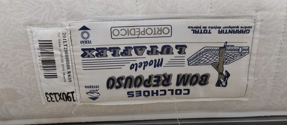 Cama madeira branca + Colchão