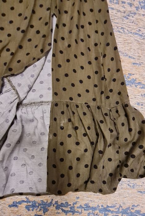 Zara sukienka khaki w groszki, boho. Wiskoza