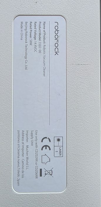 Roborock vacuum cleaner robotic робот пилосос s502-00 порохотяг