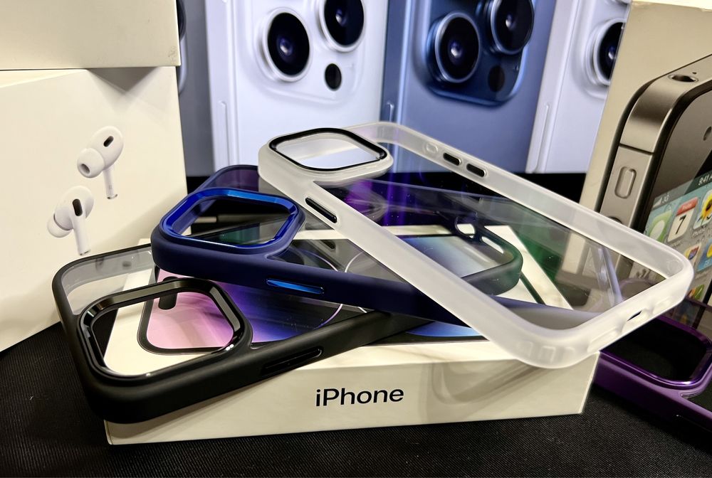 Чехол Iphone 15 pro black, 15 pro max blue titanium, top качество