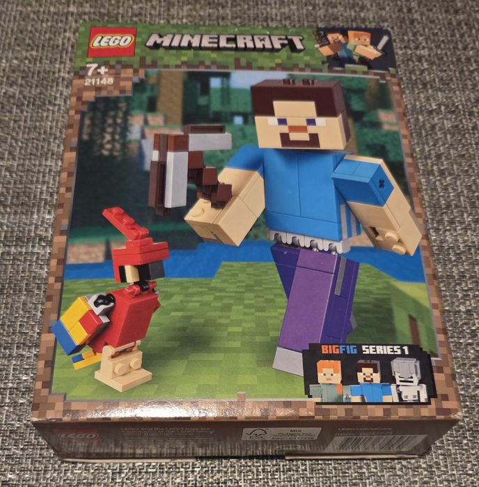 Lego Minecraft 21148 BigFig Steve z papugą