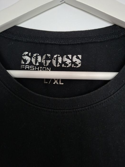 Czarna bawełniana koszulka basic L/XL Sogoss