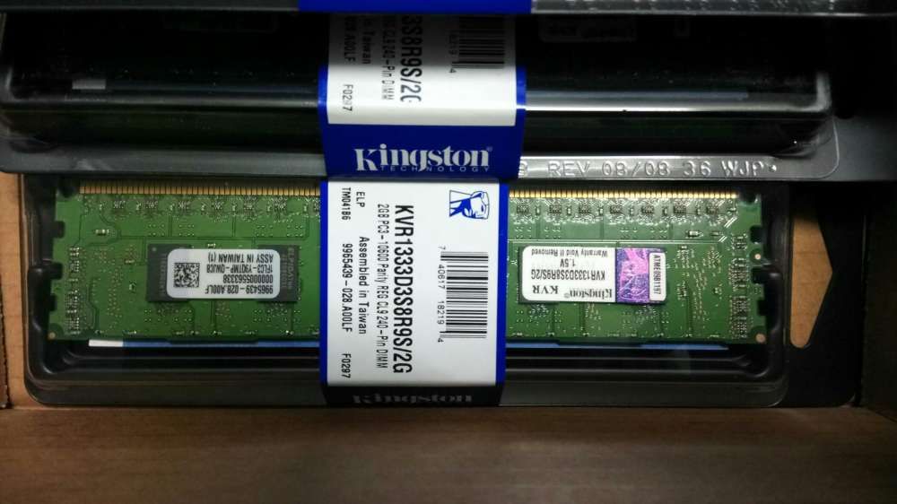 Memórias Kingston NOVAS 1333MHz 2GB com ECC servidor64738429902337121