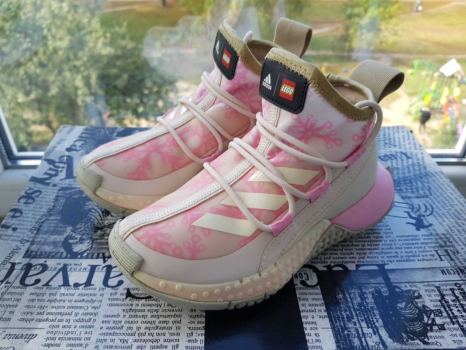 LEGO x adidas Sport Mid J «Baumhaus Light Pink» дитячі черевики р. 28