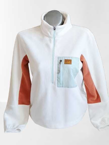 Patagonia Microdini 1/2 Zip polar damski Nowy S/36 Birch White