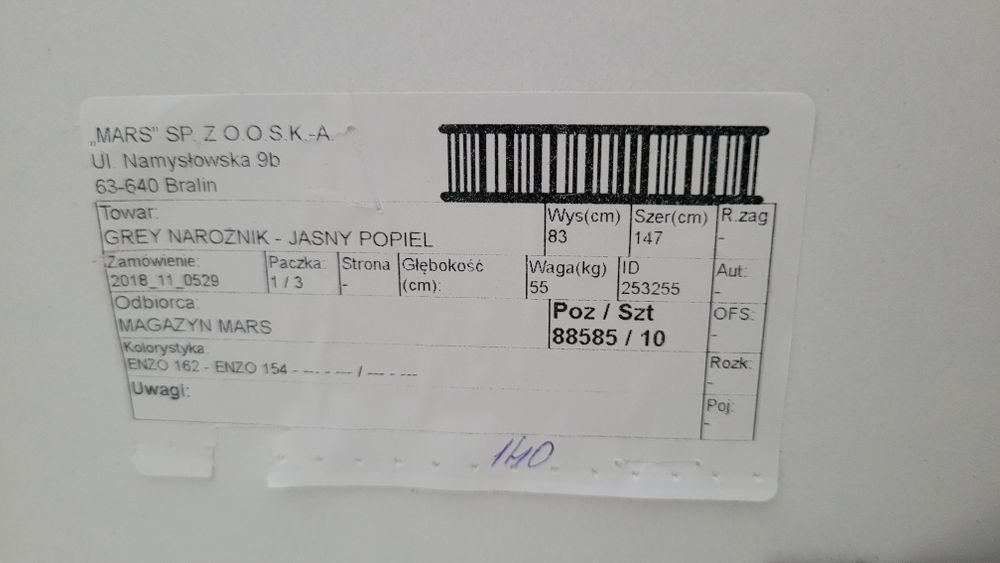 Narożnik z funkcją spania, komora na posciel