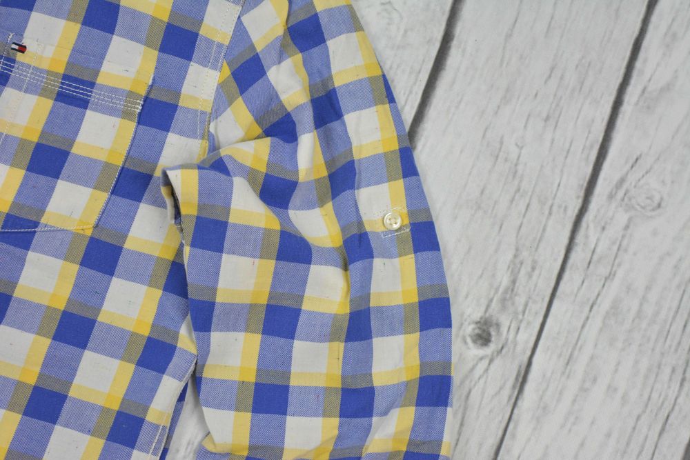 Tommy Hilfiger Custom Fit Męska Koszula Casual Kratka Rozmiar M