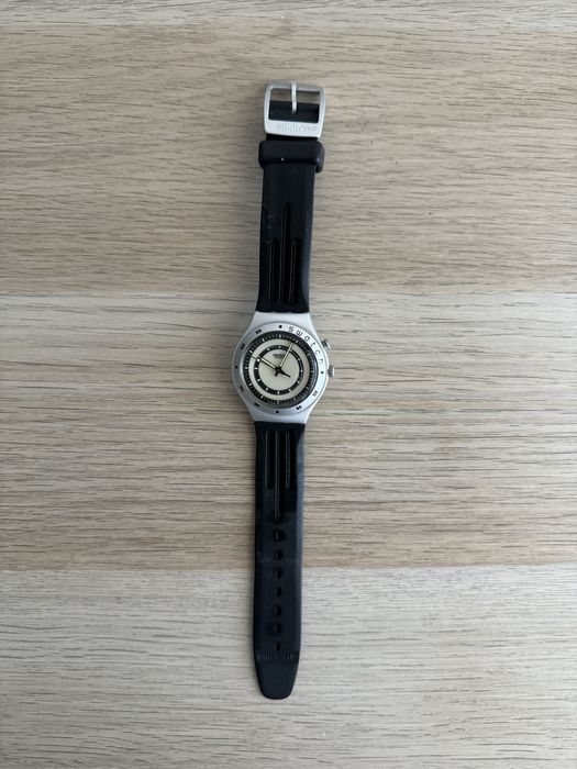 Relogio Swatch Irony Aluminium Azul Branco