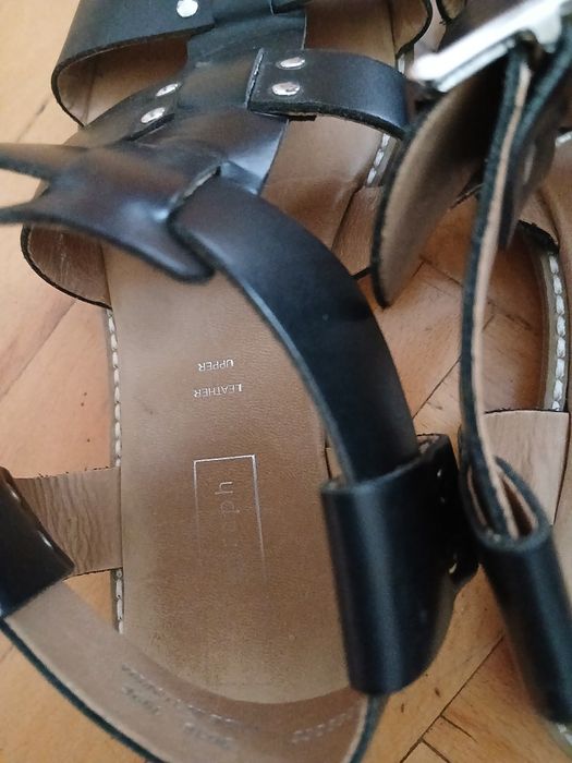 Sandały damskie czarne  38 Leather  Upper