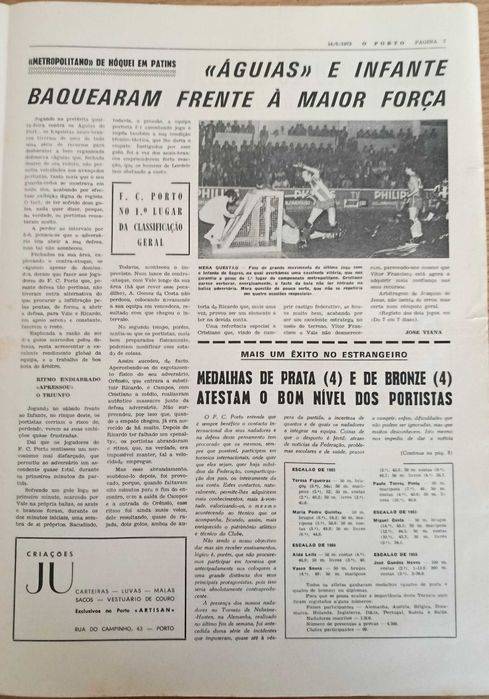 F.C.Porto - campeão de voleibol, entrevista a Celso - jornal O Porto de junho de 1973