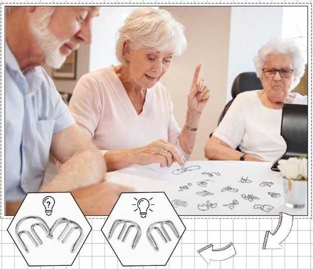 Quebra-Cabeça de Metal 8 Peças – Desafio de Raciocínio e QI