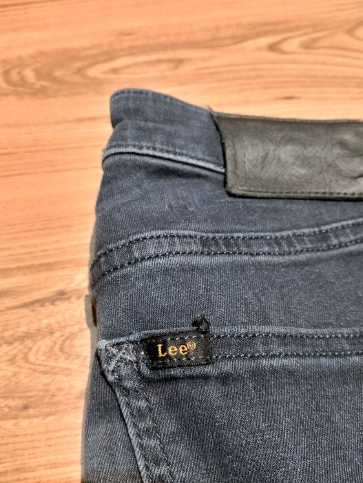 Czarne Spodnie Jeansowe Dżinsowe Lee Malone Skinny Fit