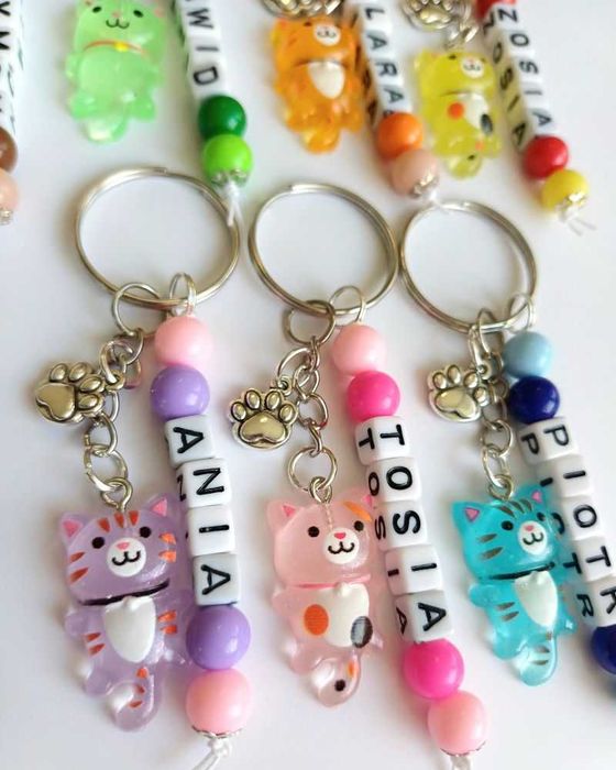 Breloczek imienny kotek