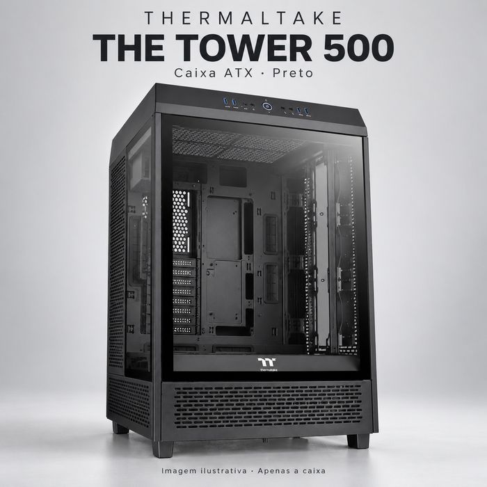 Thermaltake The Tower 500 Black + 6  Fans & Controller