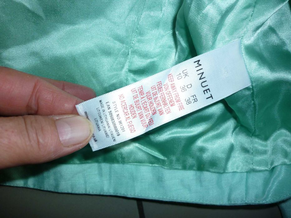 Minuet bolero w kolorze miętowym len nowy