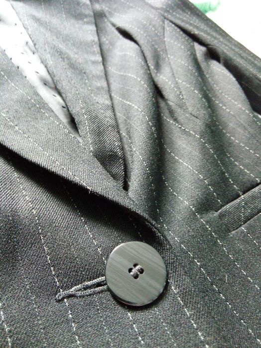 Marynarka vintage retro czarna paski klasyczna elegancka casual style