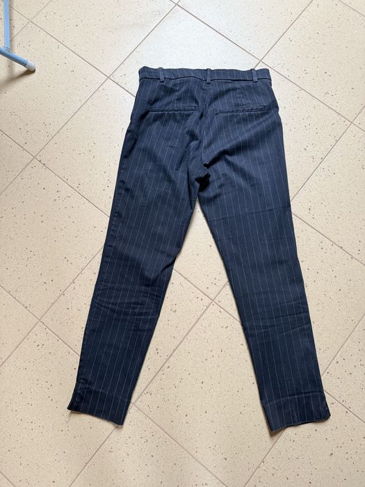 H&M eleganckie garniturowe spodnie w prążek r.S