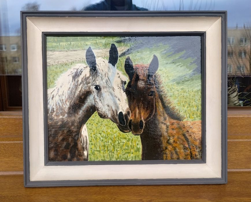 Obraz konie olej na płótnie