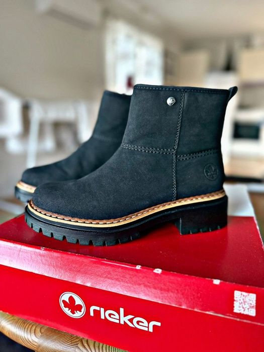 Жіночі нові зимові черевики Rieker, р.39 (маломірять) – теплі та зручн