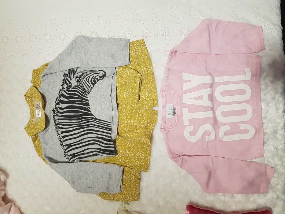 calções, saia,Camisolas malha cinza e rosa,