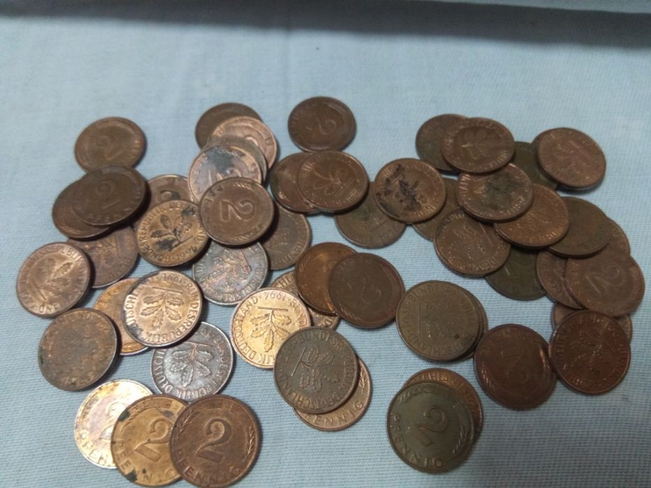 Moedas Marcos Alemanhã 5 , 2 , 1 MARK, 50 , 5 , 2 , 1 pfennig