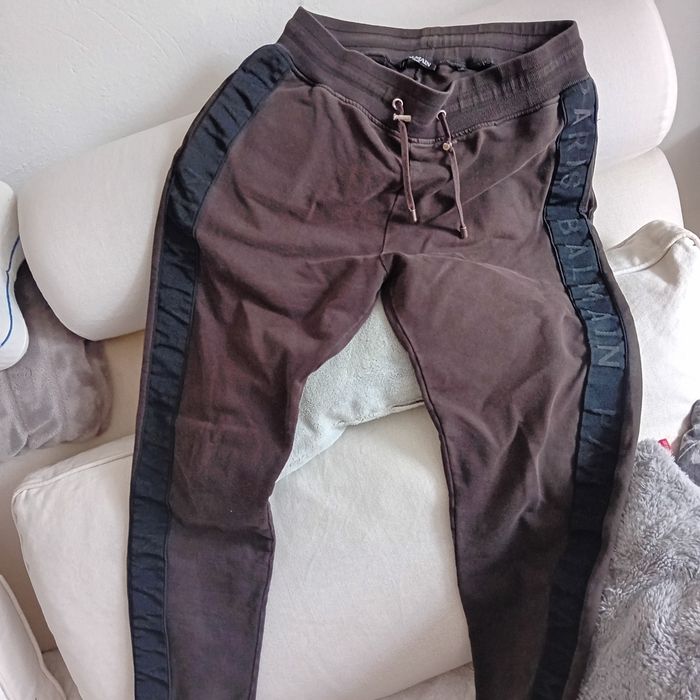 Spodnie M Balmain brązowe