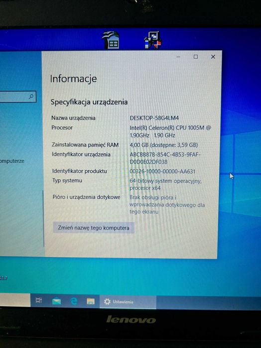 Laptop Lenovo B590 Intel Celeron 1.90Ghz Windows 10 Home