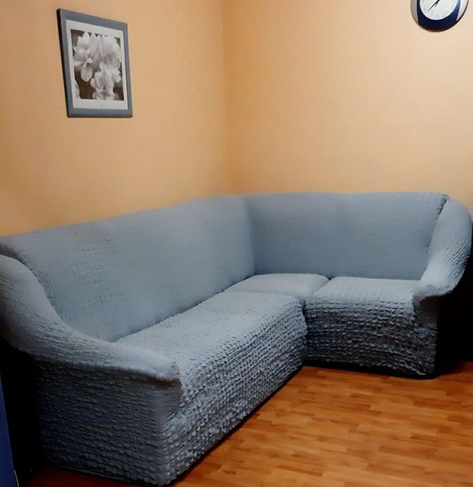 Чехол на угловой диван универсальный без оборки Concordia Турция