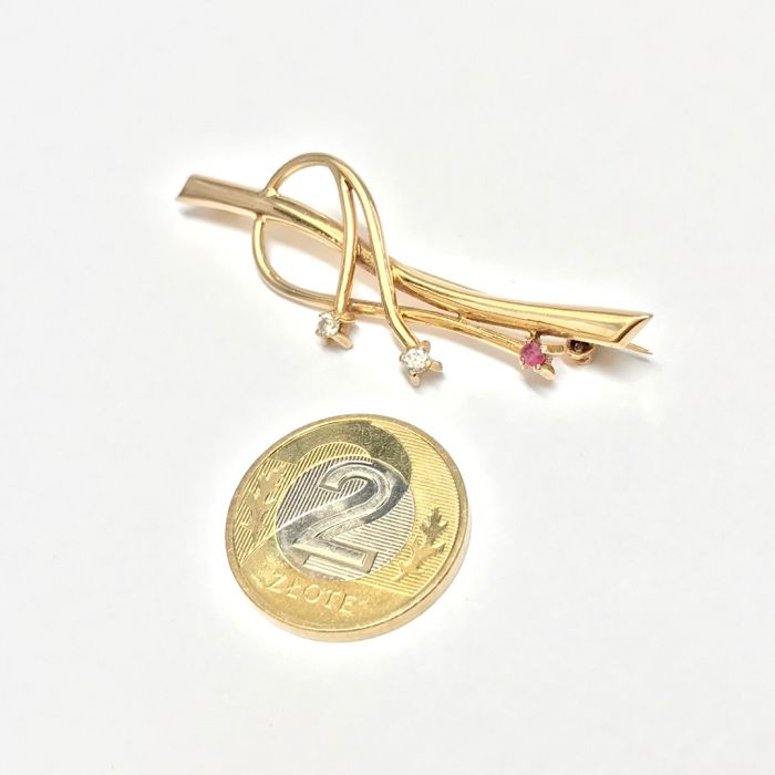 Złota BROSZKA 14K 585 piękny AMETYST cudowna ART DECO