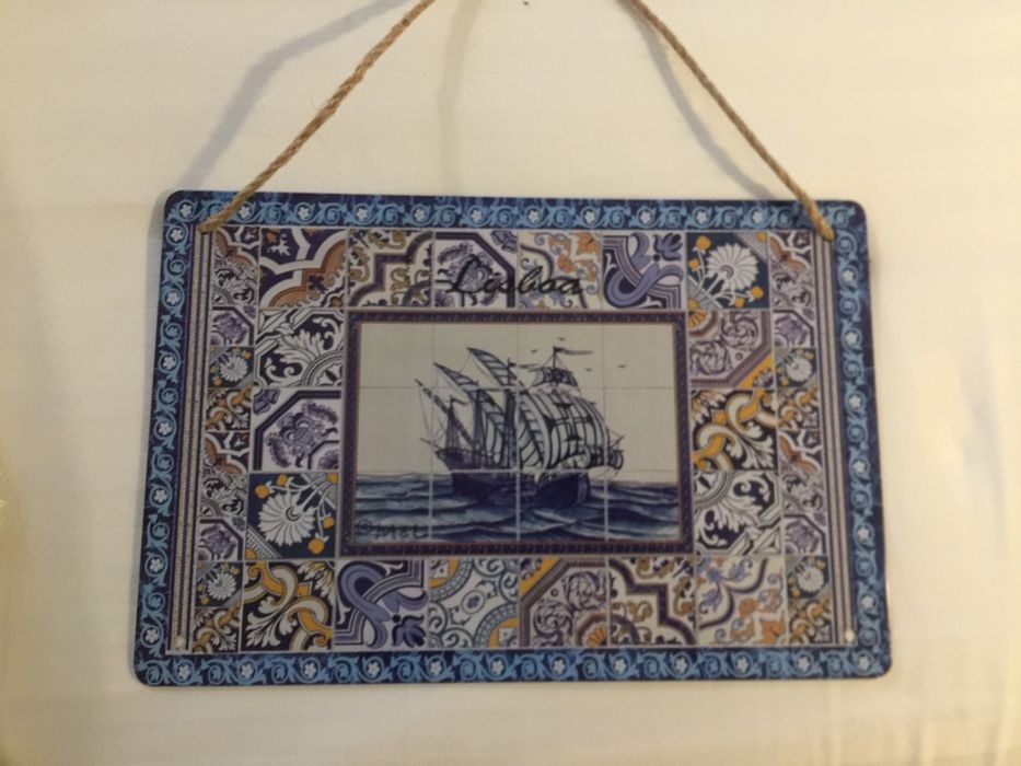 Placas metálicas Lisboa - 15x30cm - Novas - oferta correio normal