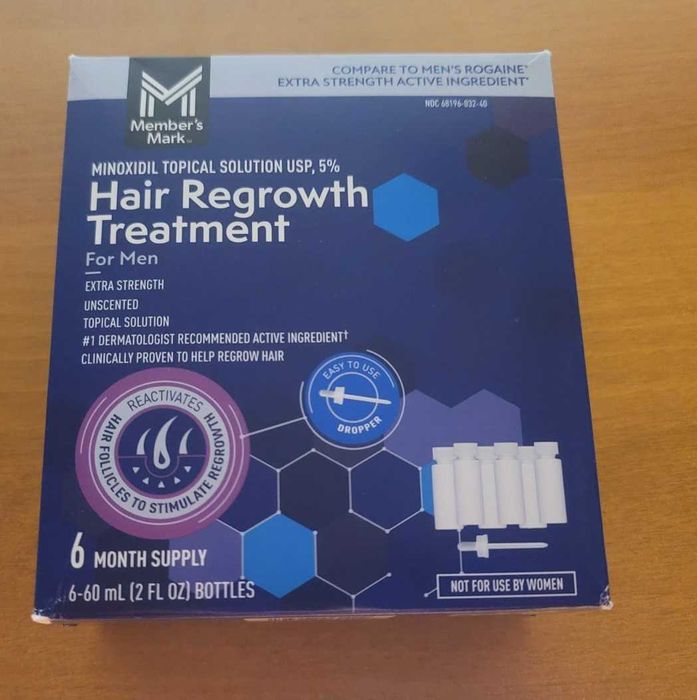 NOVO MINOXIDIL Hair Regrowth Treatment Member's Mark™ Barba Cabelo
