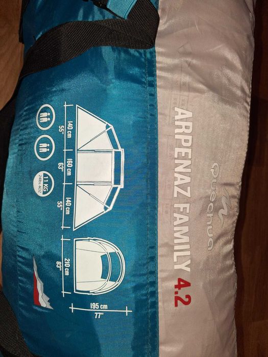 Tenda de Campismo 4 pessoas 2 quartos, Arpenaz 4.2