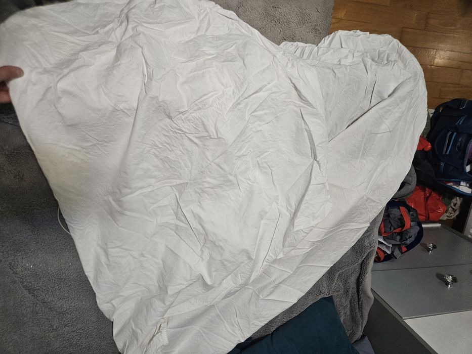 Prześcieradło białe z gumką bawełniane ikea