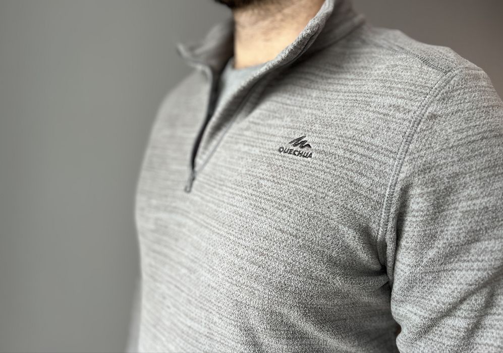 Флісова спортивна кофта Quechua Decathlon сіра