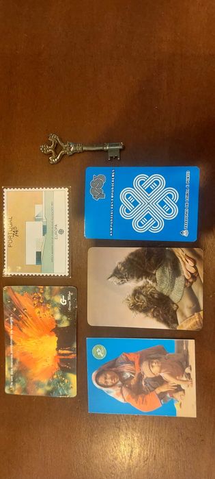 Artigos coleção, isqueiro, borboleta, cartão PMB de BFB, calendários