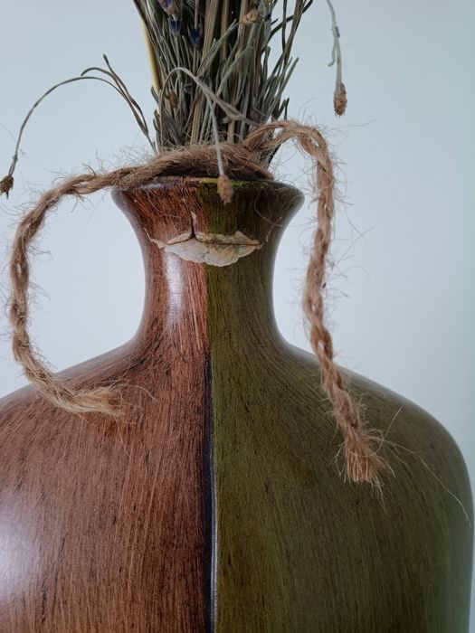 Wazon porcelana imitacja drewna