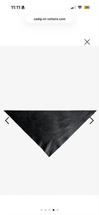 Zadig & Voltaire skórzana bandana paisley