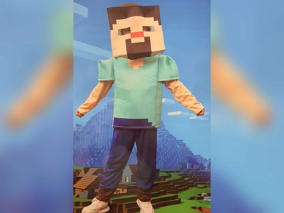 Strój Karnawałowy Przebranie na Bal Minecraft 120-130 STEVE