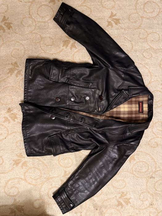 Вінтажна шкіряна куртка Emporio Armani 90s (Made in Italy) — 100% Теляча шкіра / Рідкість!